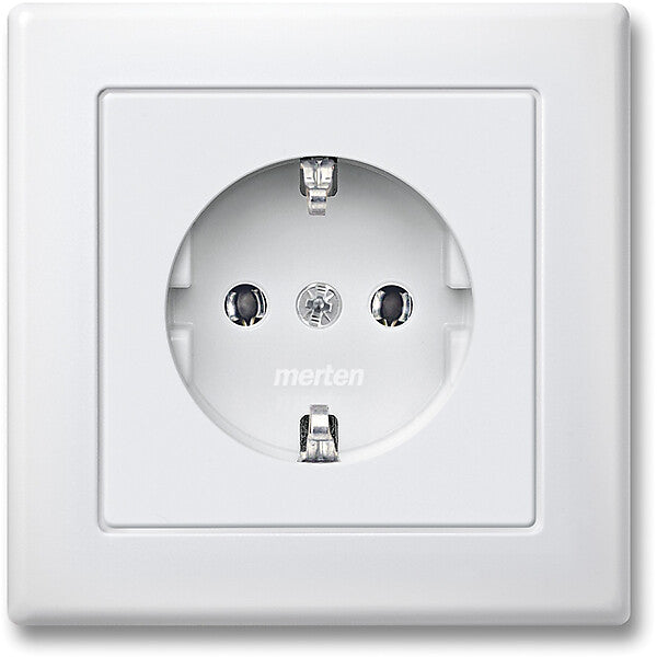 Merten SCHUKO-Steckdose pws volle Abdeckplatte MEG2301-1619